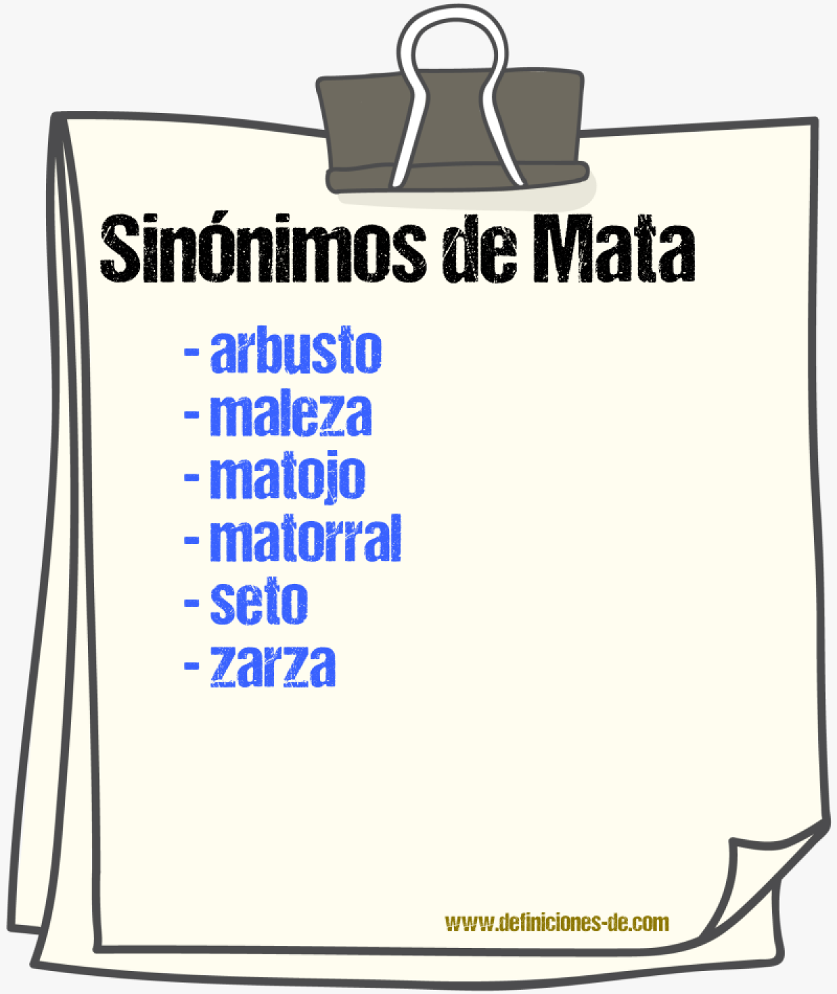 Sinnimos de mata