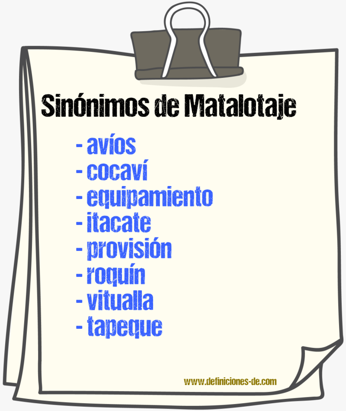 Sinnimos de matalotaje