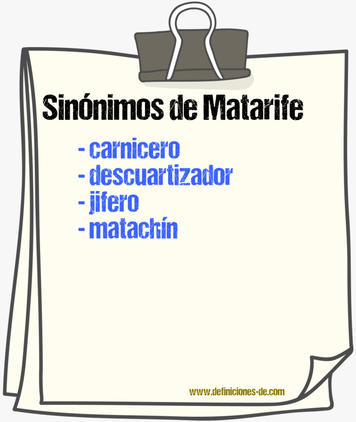 Sinnimos de matarife