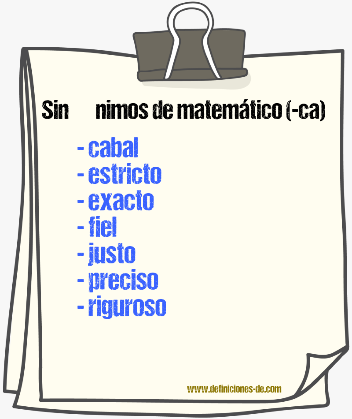 Sinnimos de matemtico