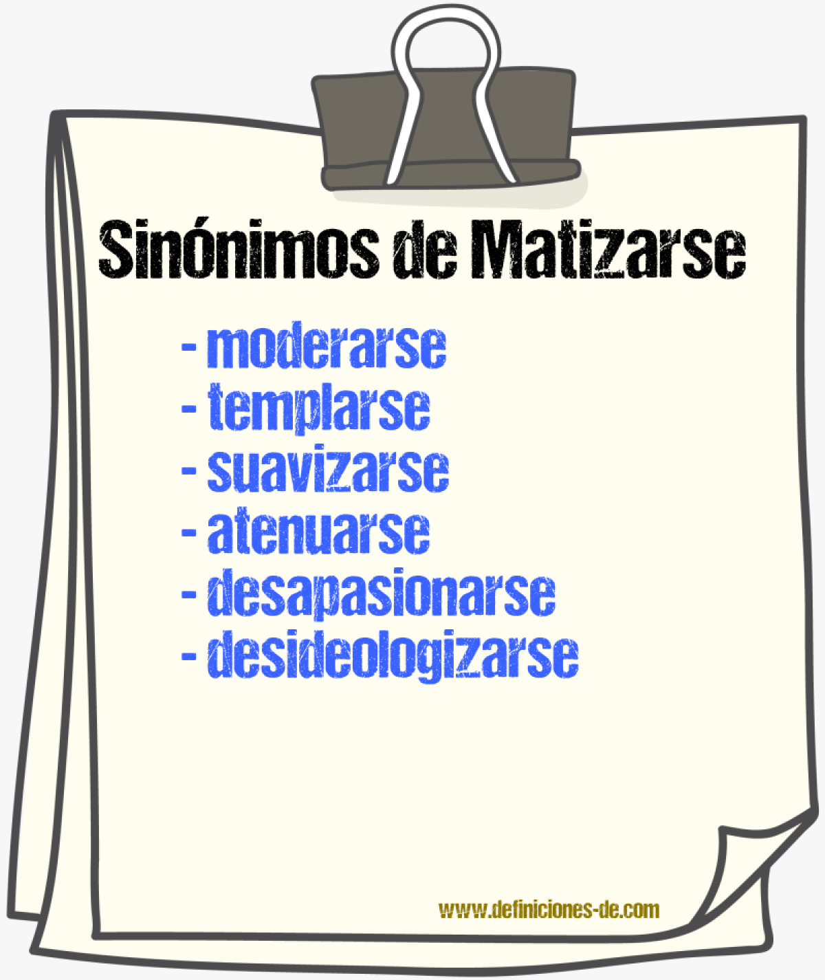 Sinónimos de matizarse