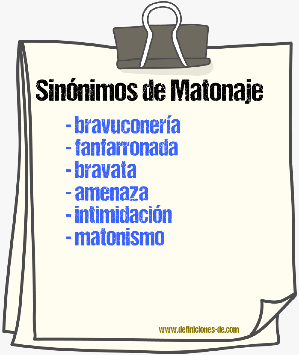 Sinnimos de matonaje