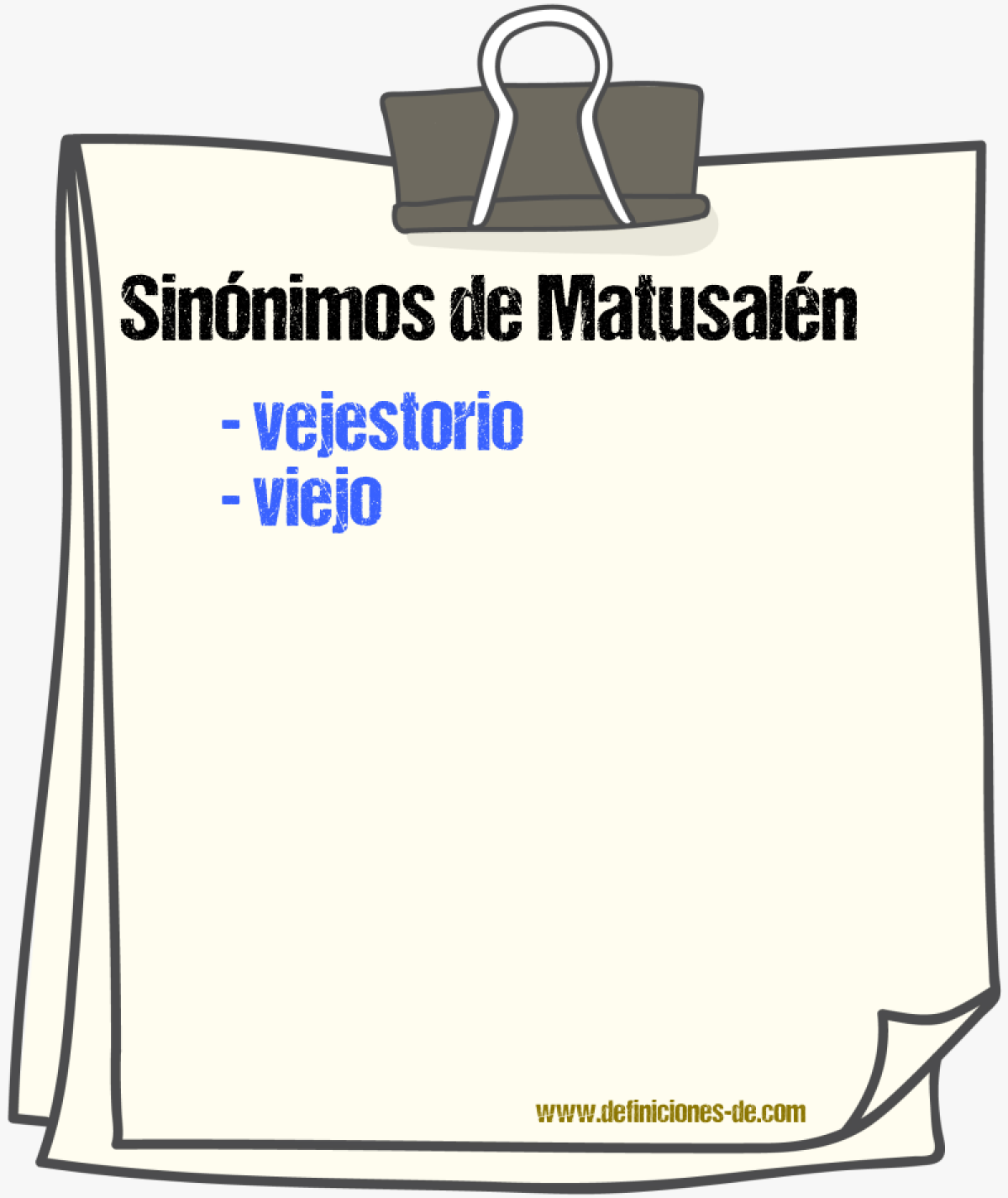 Sinnimos de matusaln