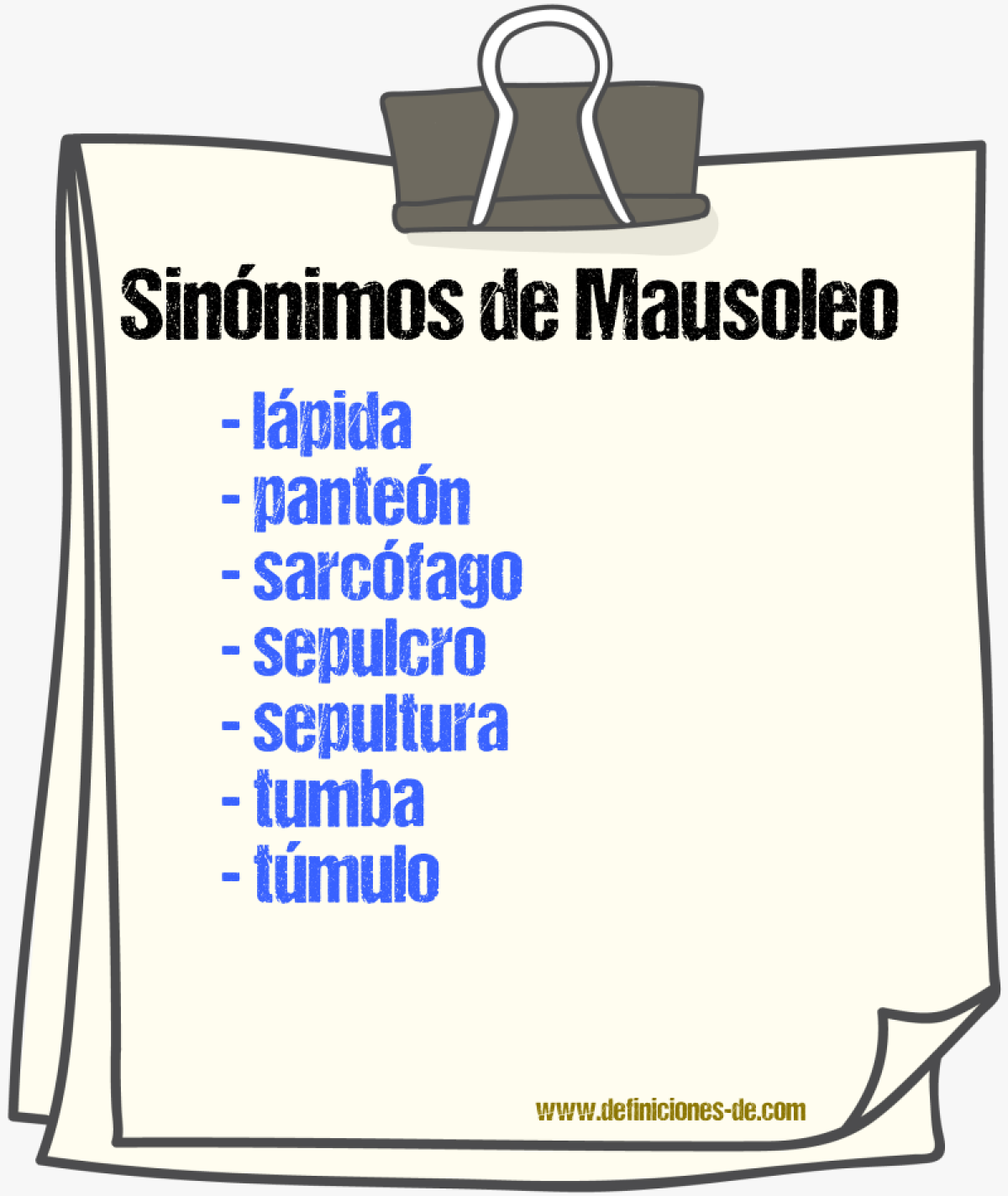 Sinnimos de mausoleo