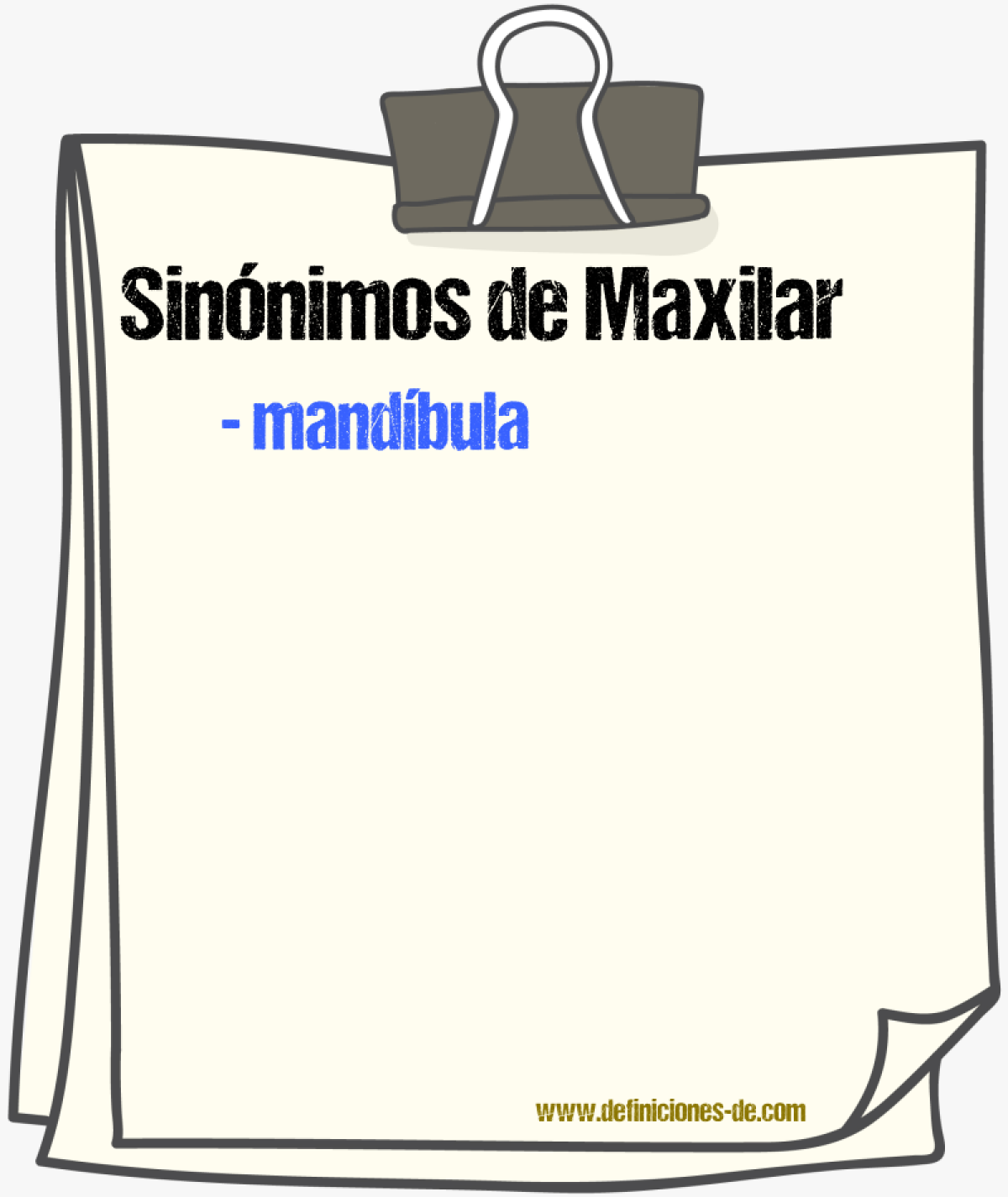 Sinnimos de maxilar