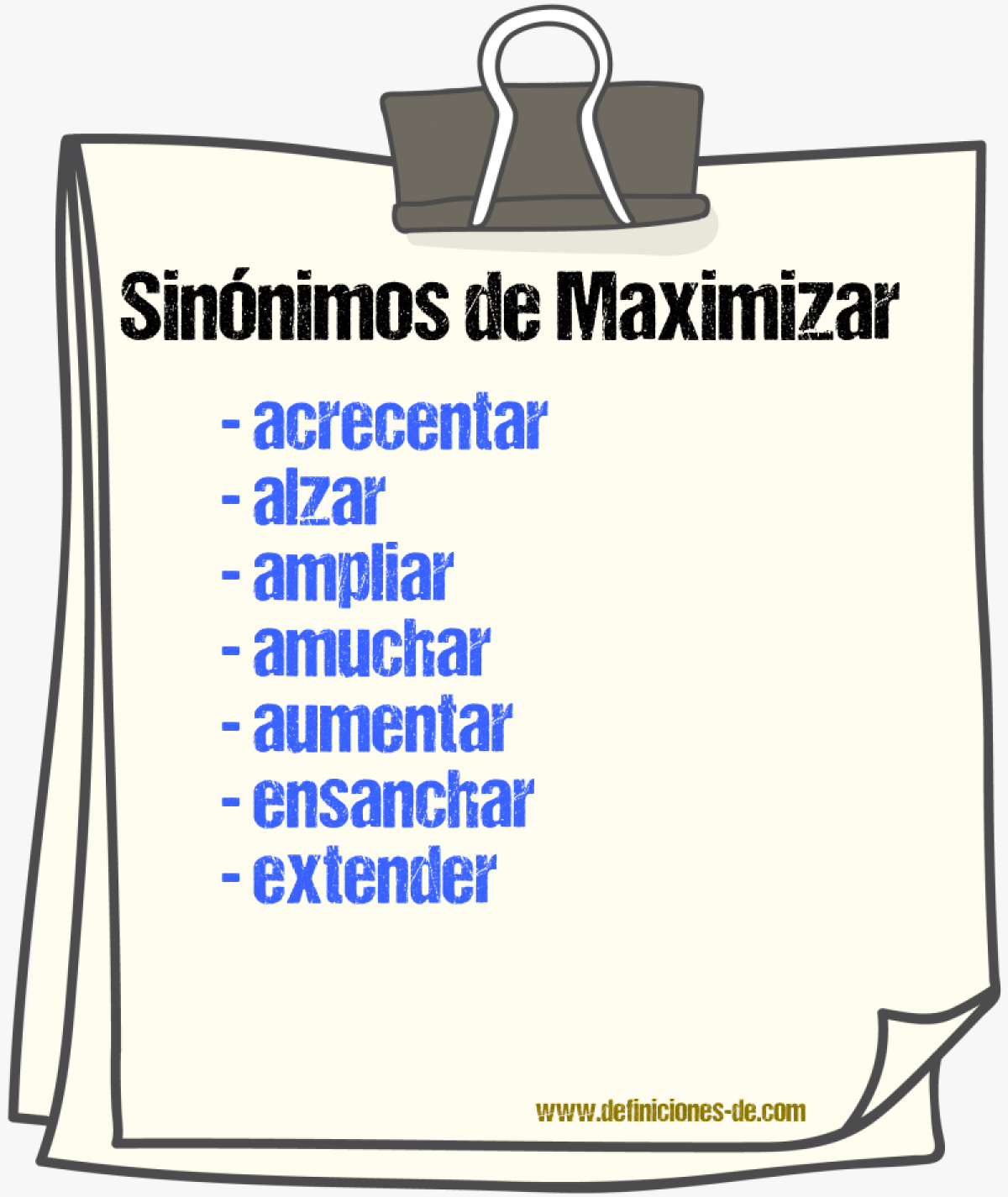 Sinnimos de maximizar