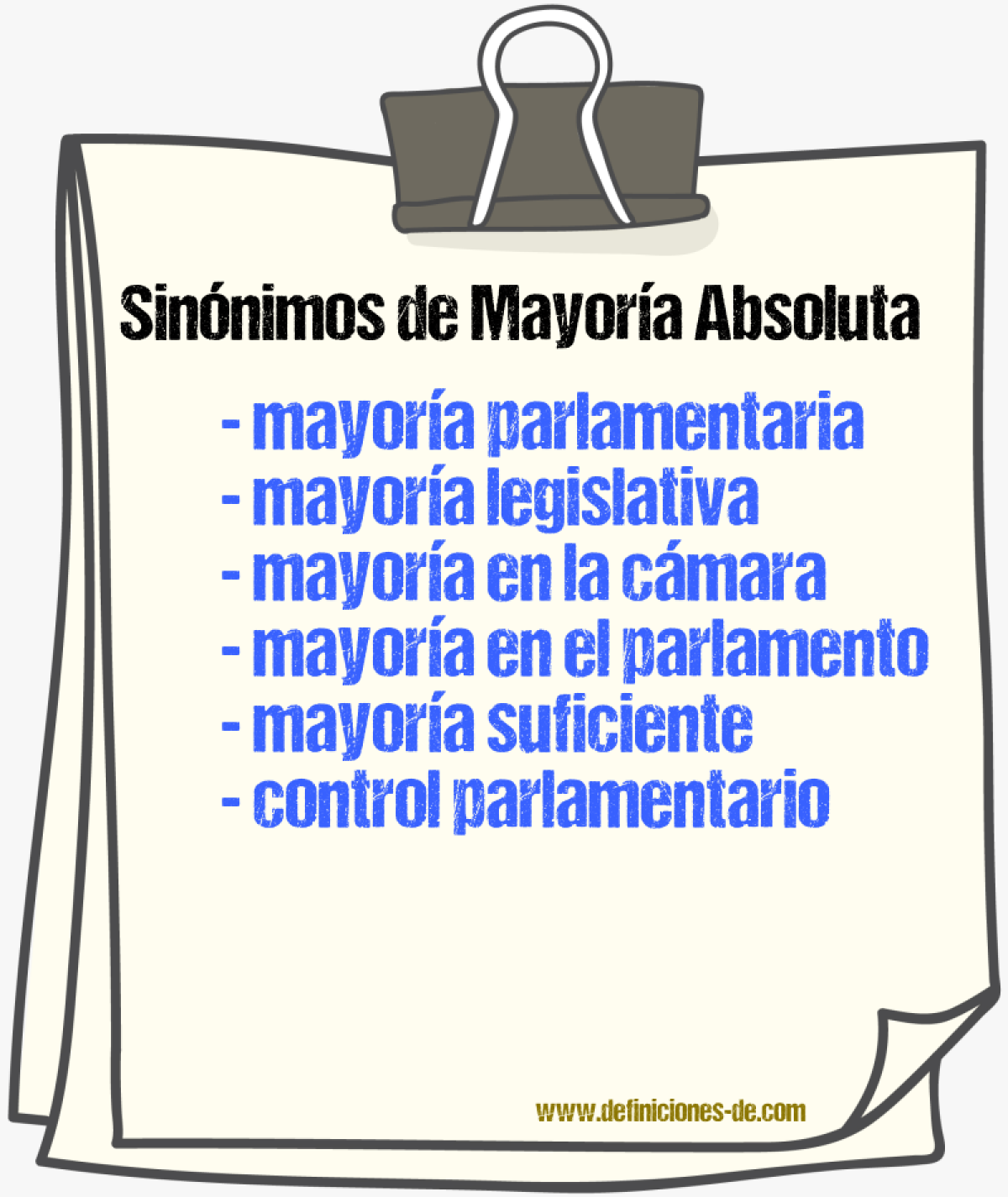 Sinónimos de mayoría absoluta