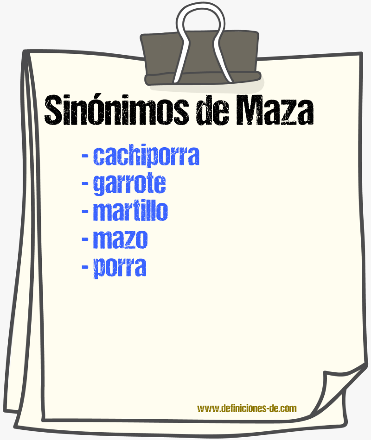 Sinnimos de maza