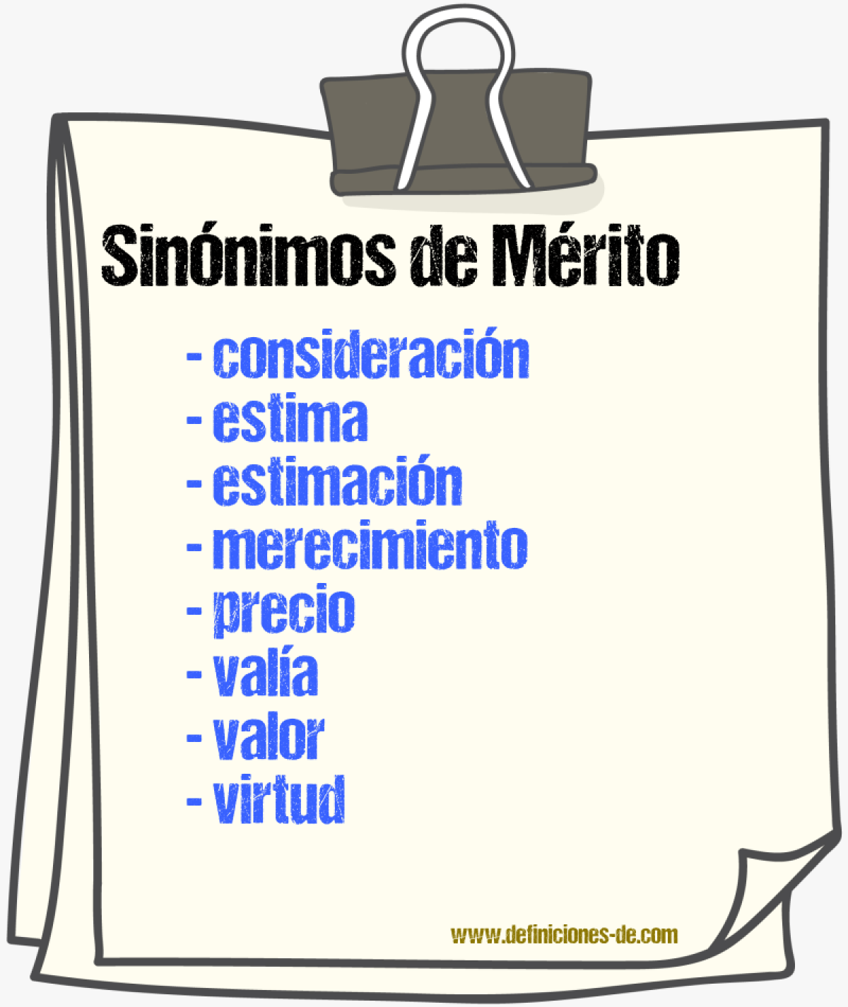 Sinnimos de mrito