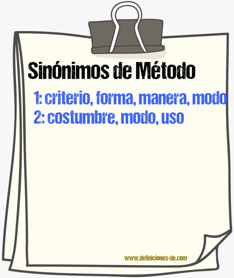 Sinnimos de mtodo