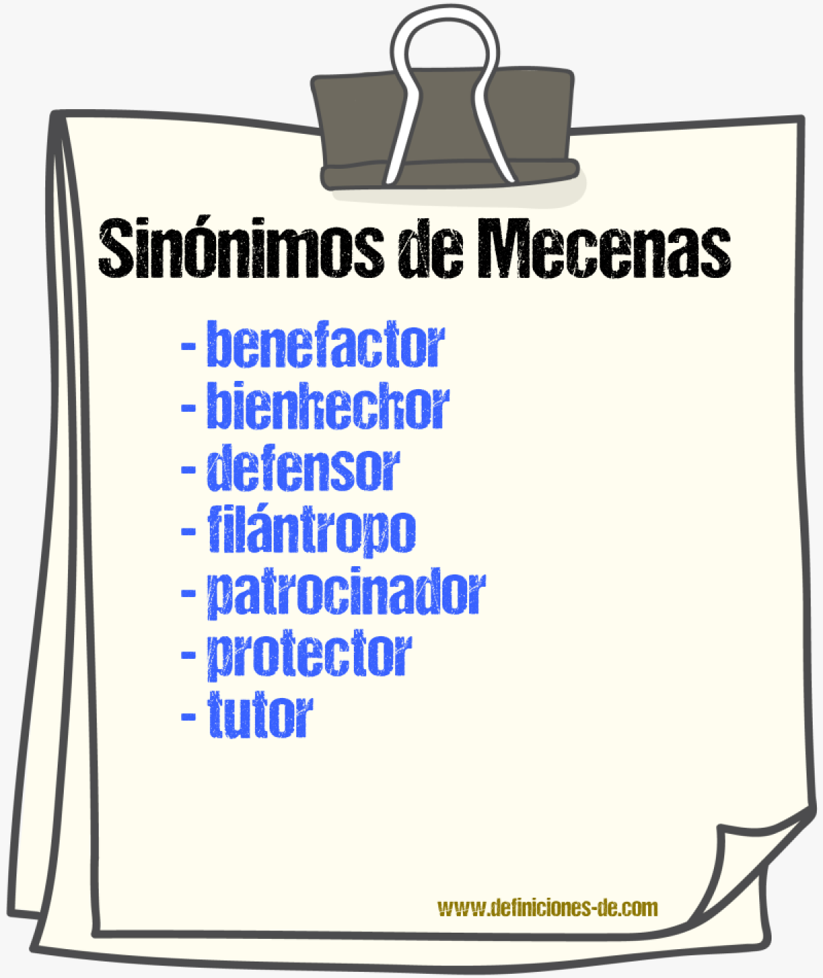 Sinnimos de mecenas