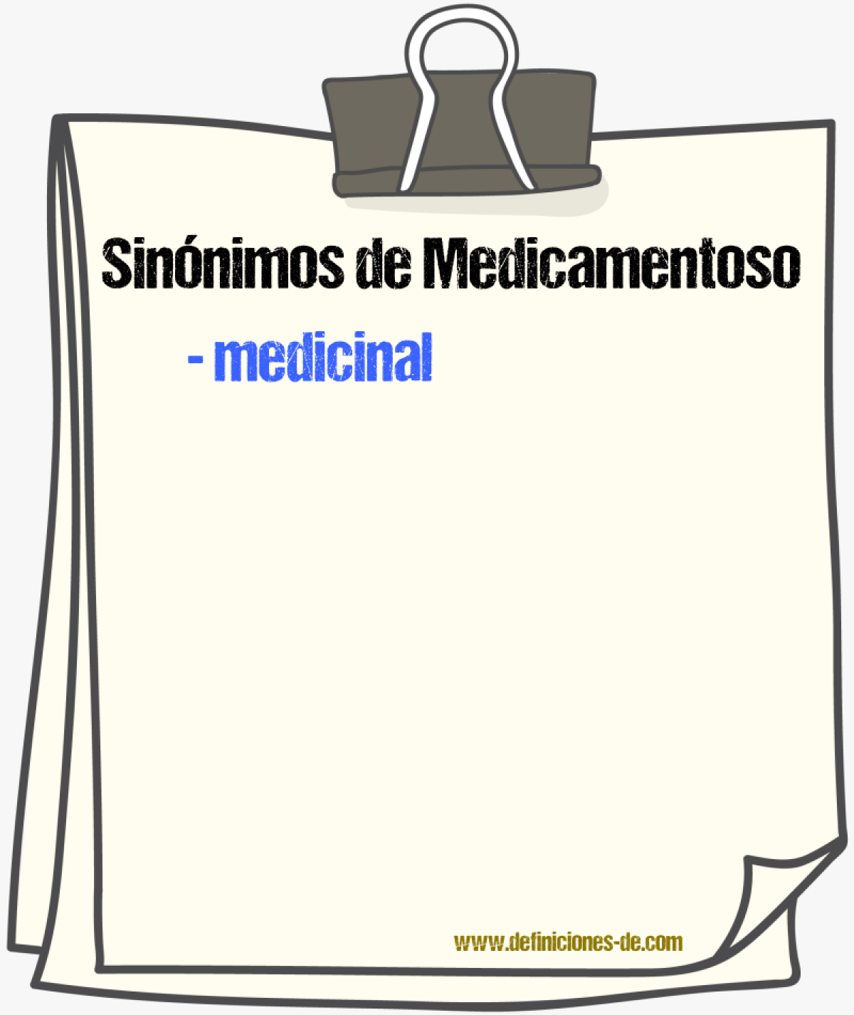 Sinnimos de medicamentoso