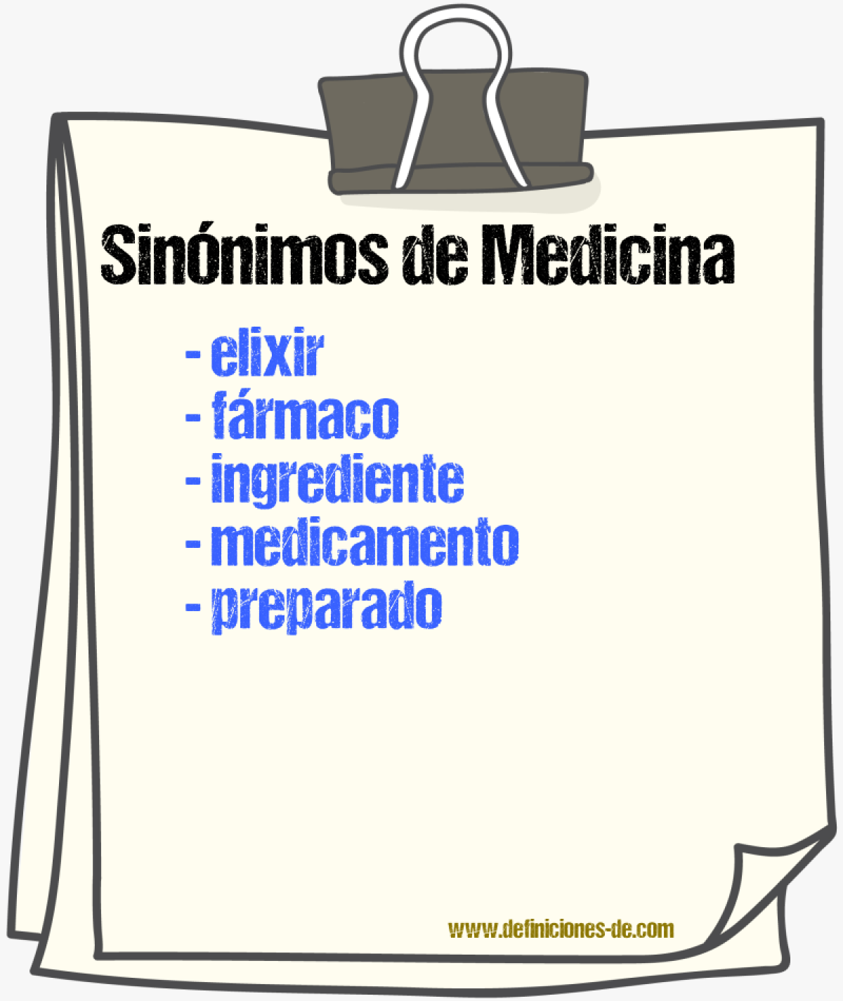 Sinónimos de medicina