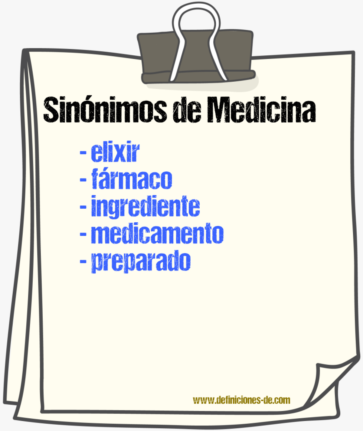 Sinnimos de medicina