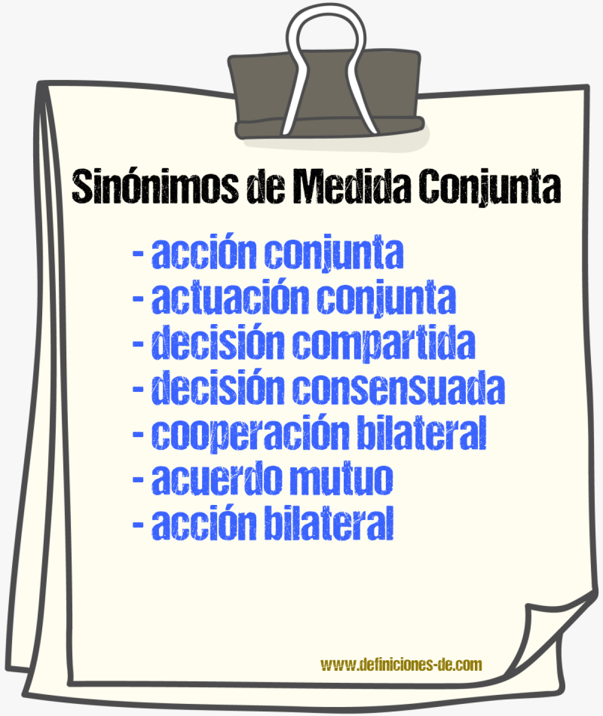 Sinónimos de medida conjunta