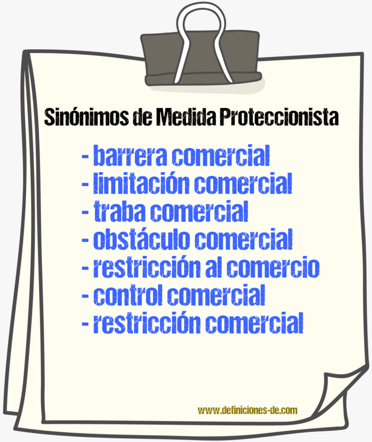 Sinónimos de medida proteccionista
