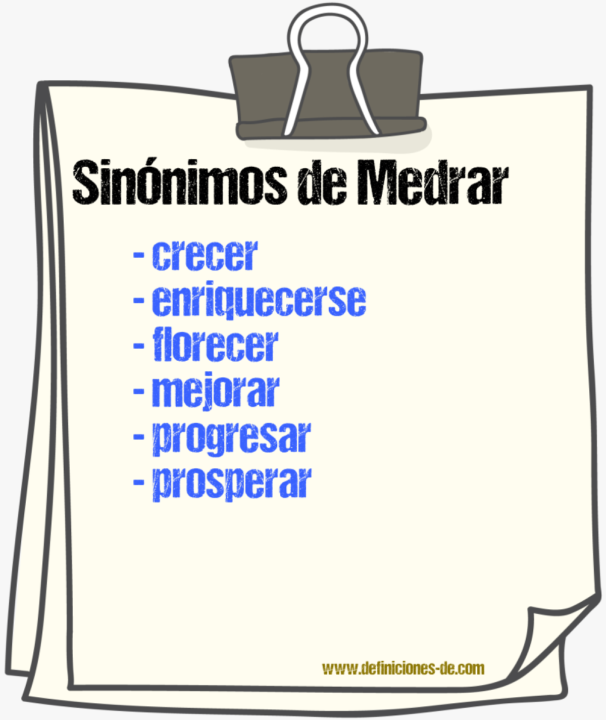 Sinnimos de medrar