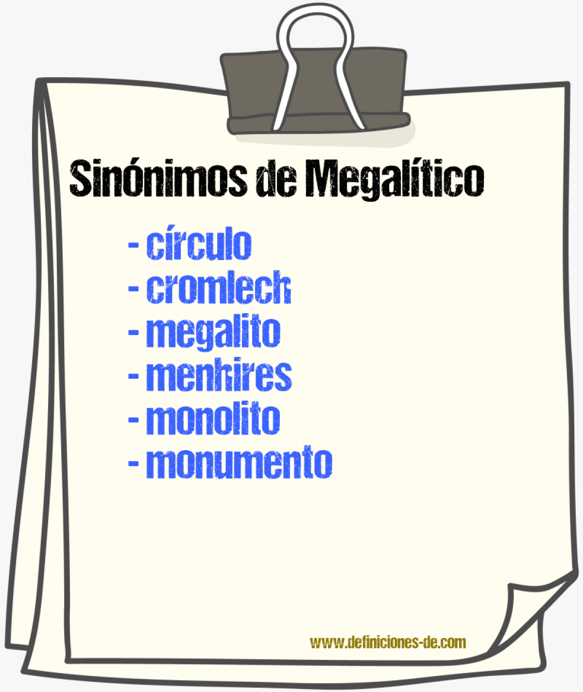 Sinnimos de megaltico