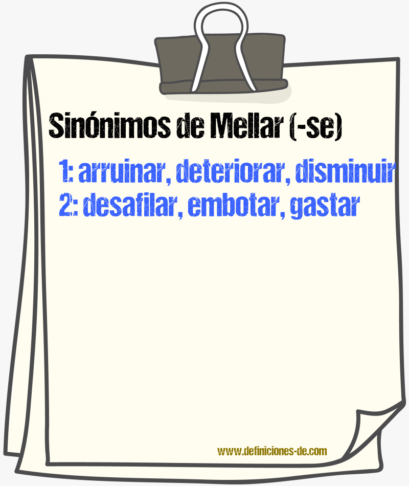 Sinnimos de mellar