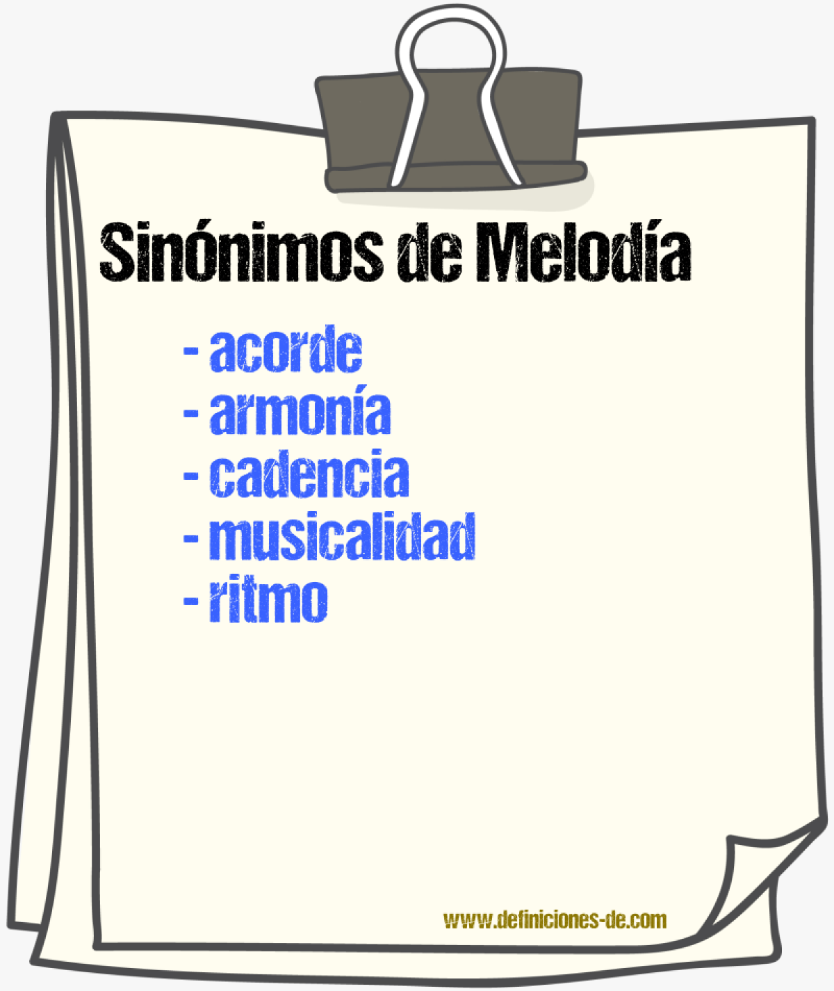 Sinnimos de meloda