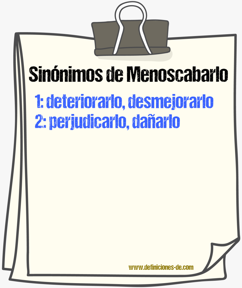 Sinónimos de menoscabarlo