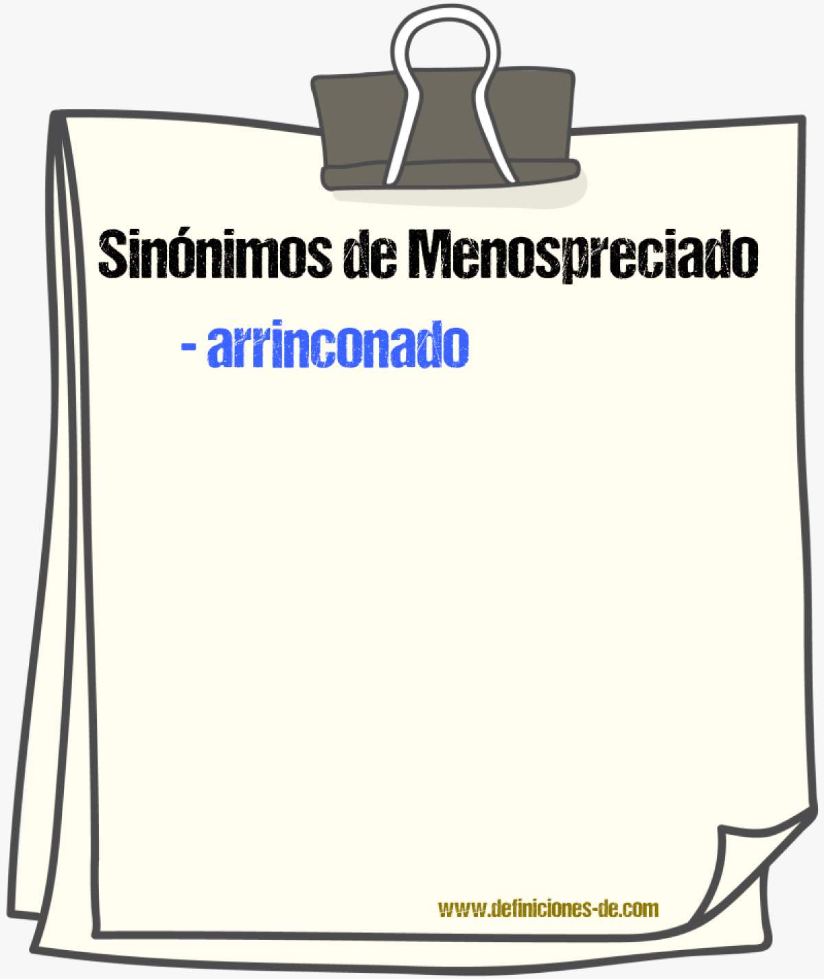 Sinnimos de menospreciado