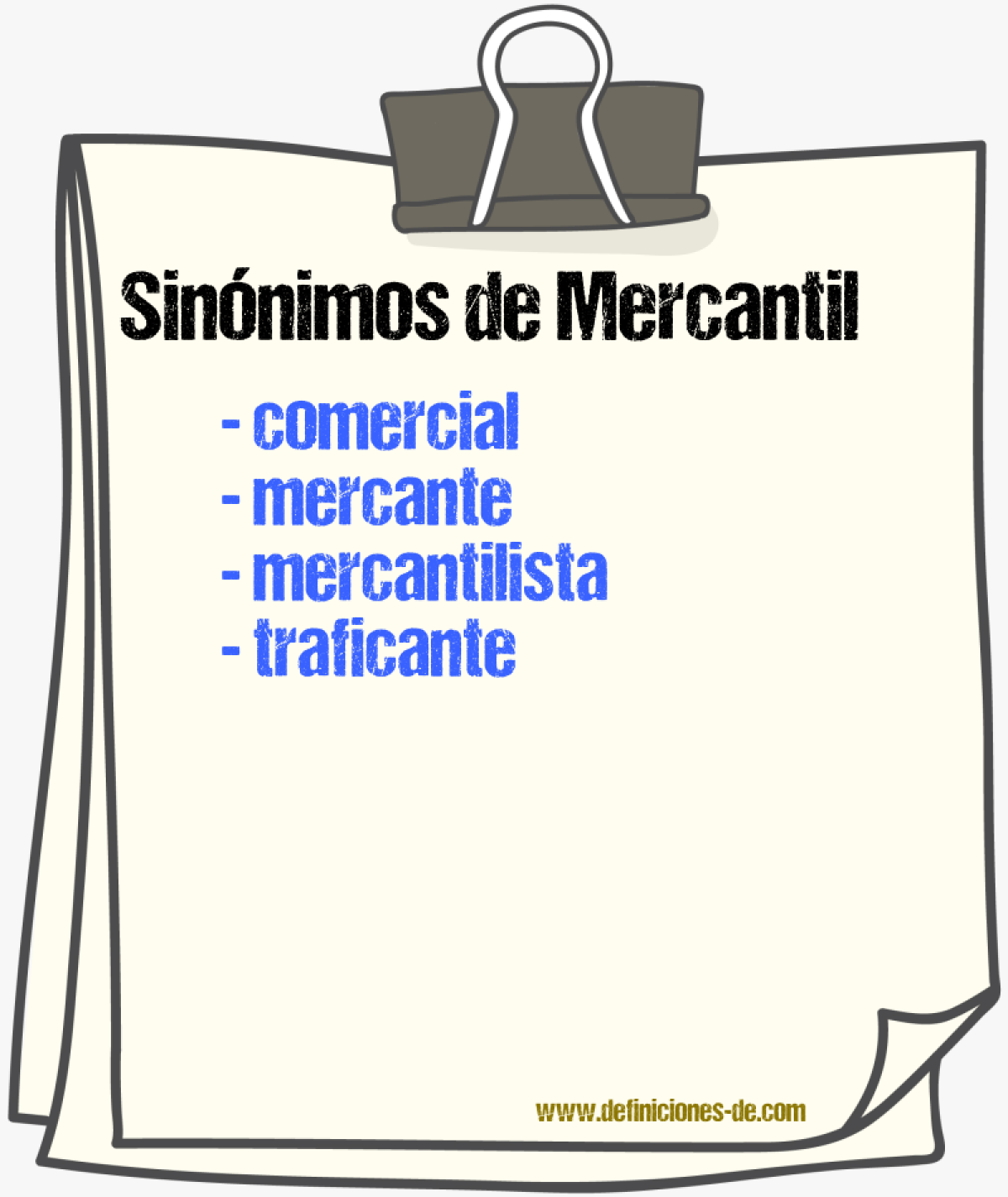 Sinnimos de mercantil