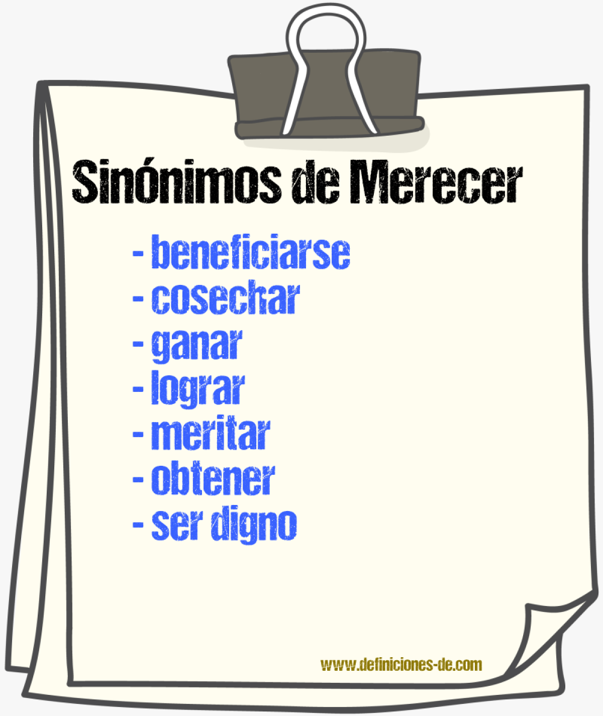 Sinnimos de merecer