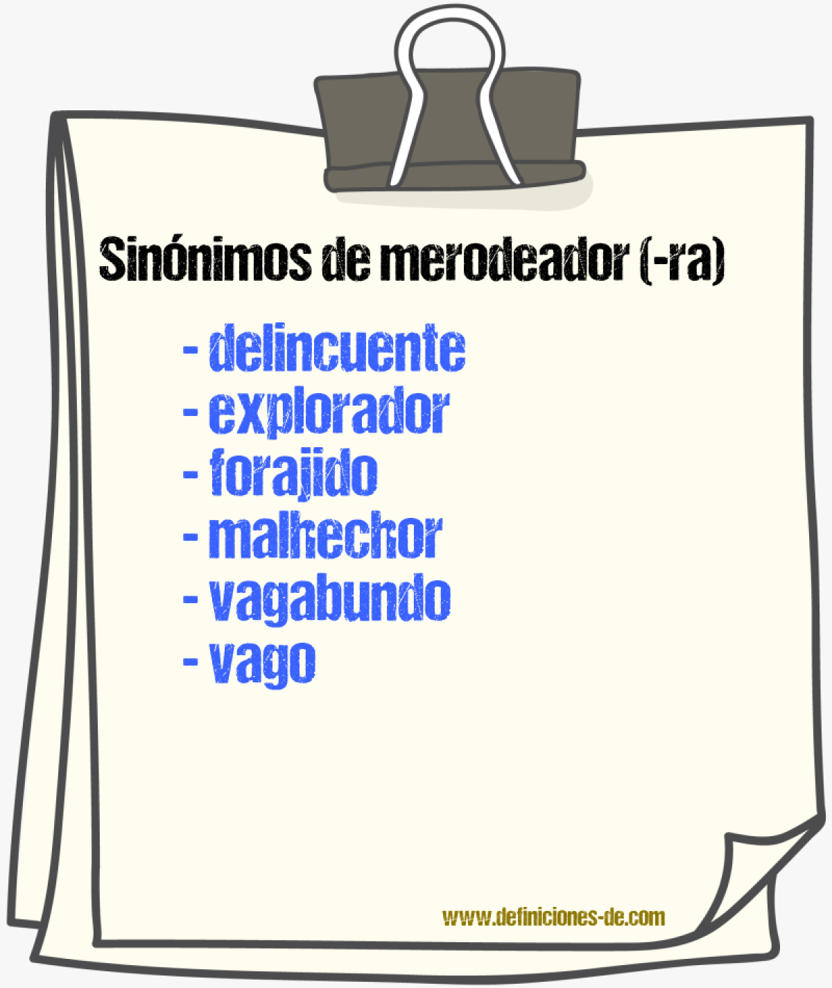 Sinnimos de merodeador