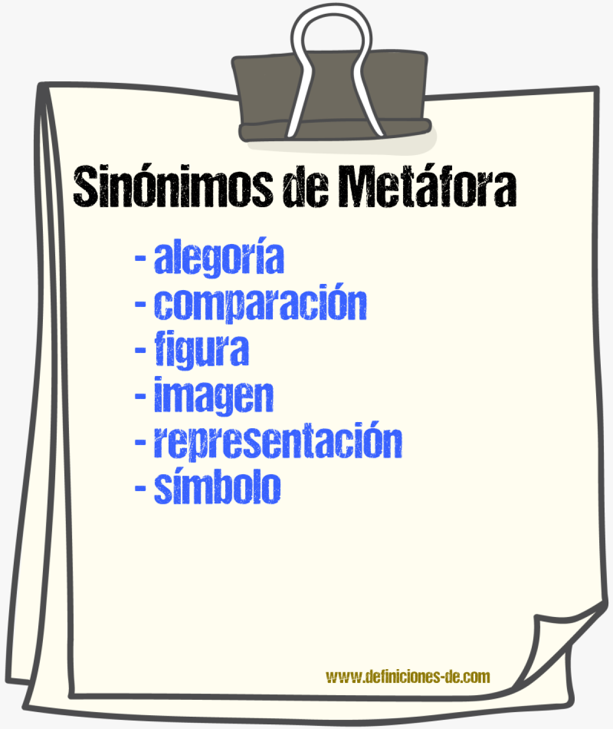 Sinnimos de metfora