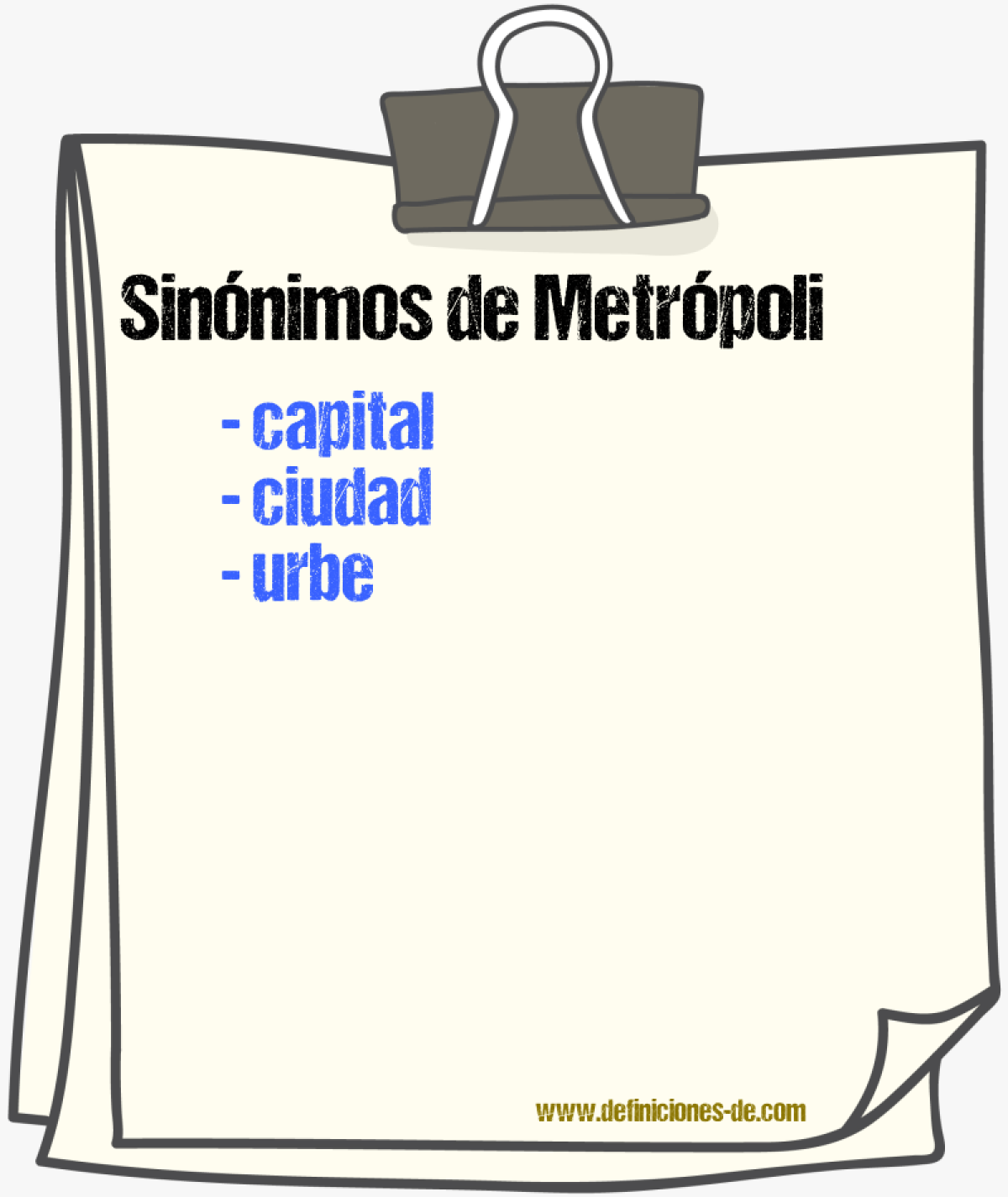 Sinónimos de «metrópoli»