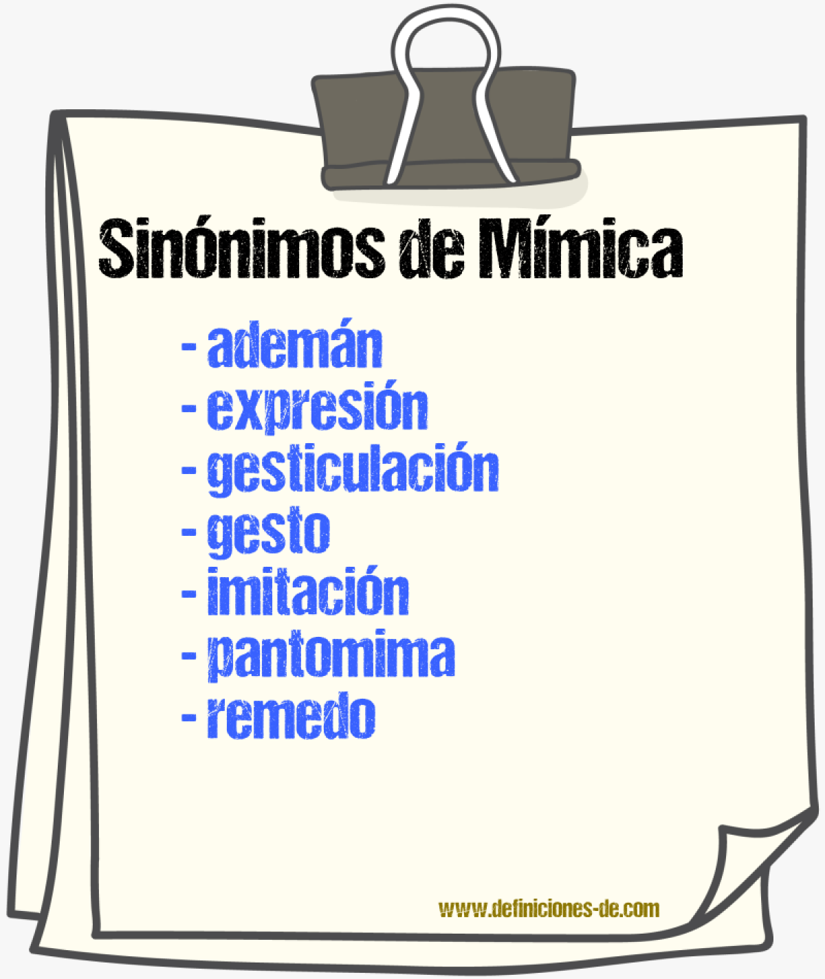 Sinnimos de mmica