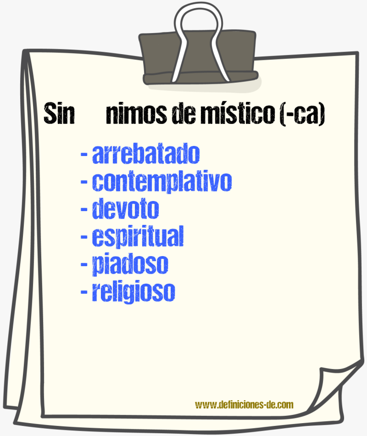 Sinnimos de mstico