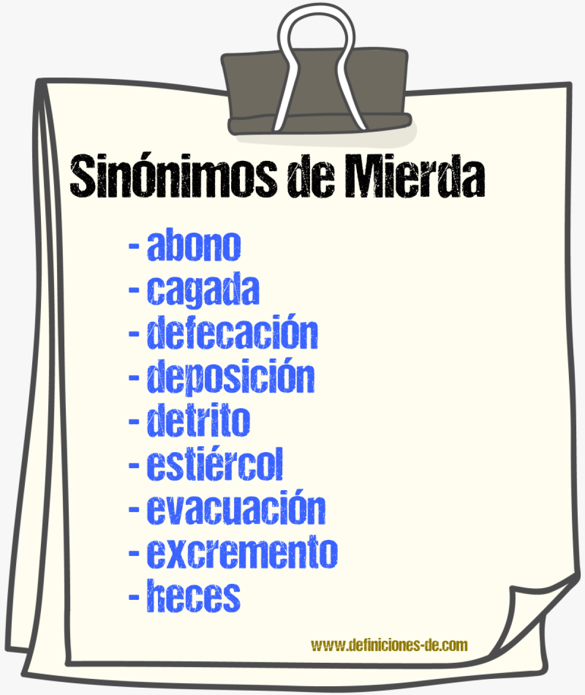 Sinnimos de mierda