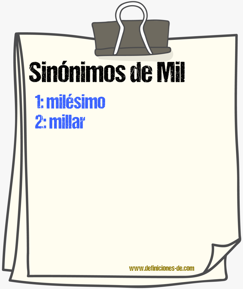 Sinnimos de mil