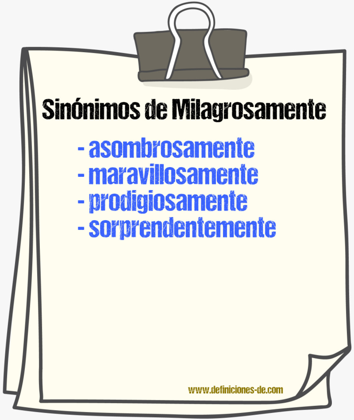 Sinnimos de milagrosamente