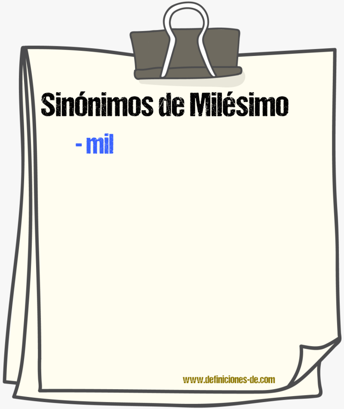 Sinnimos de milsimo