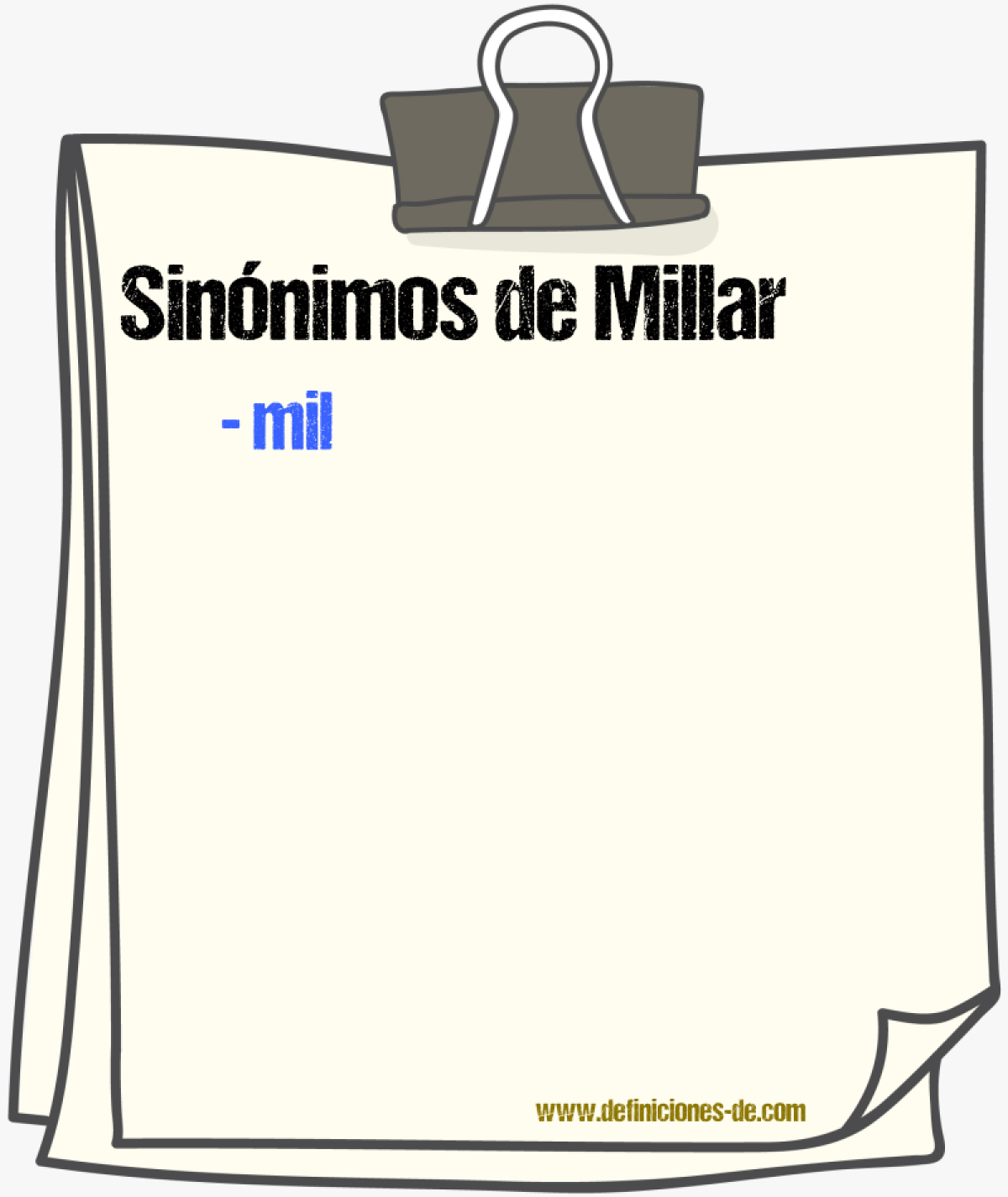 Sinnimos de millar