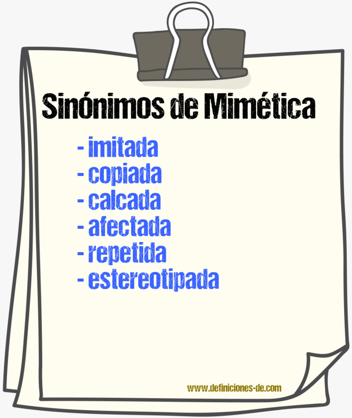 Sinónimos de mimética