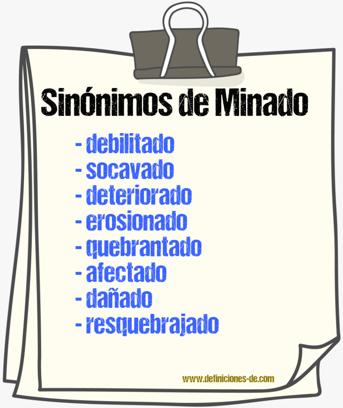 Sinónimos de minado