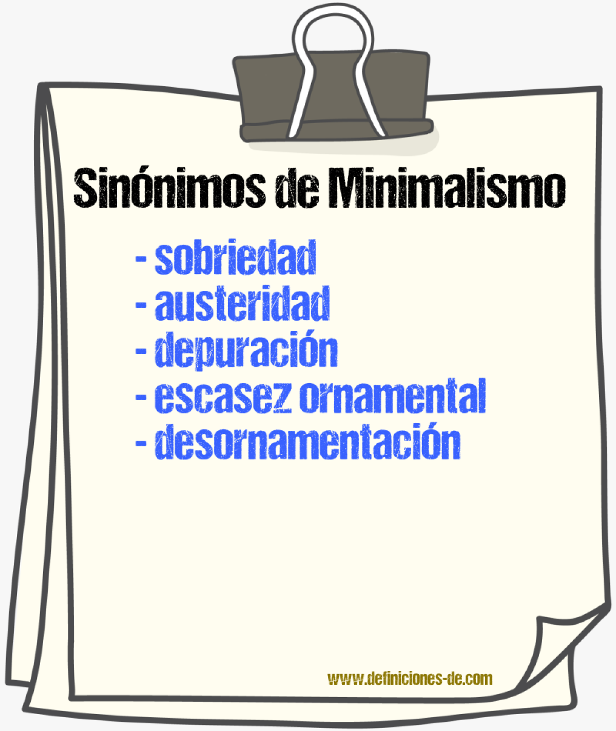 Sinónimos de minimalismo