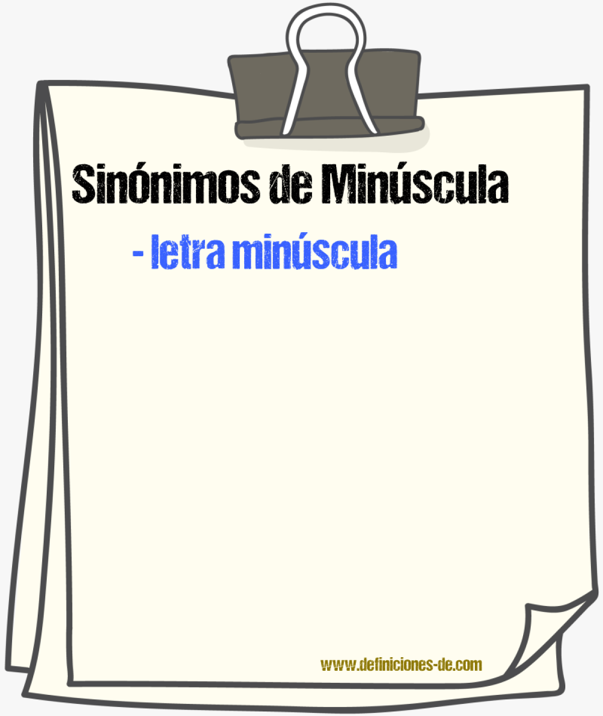 Sinnimos de minscula