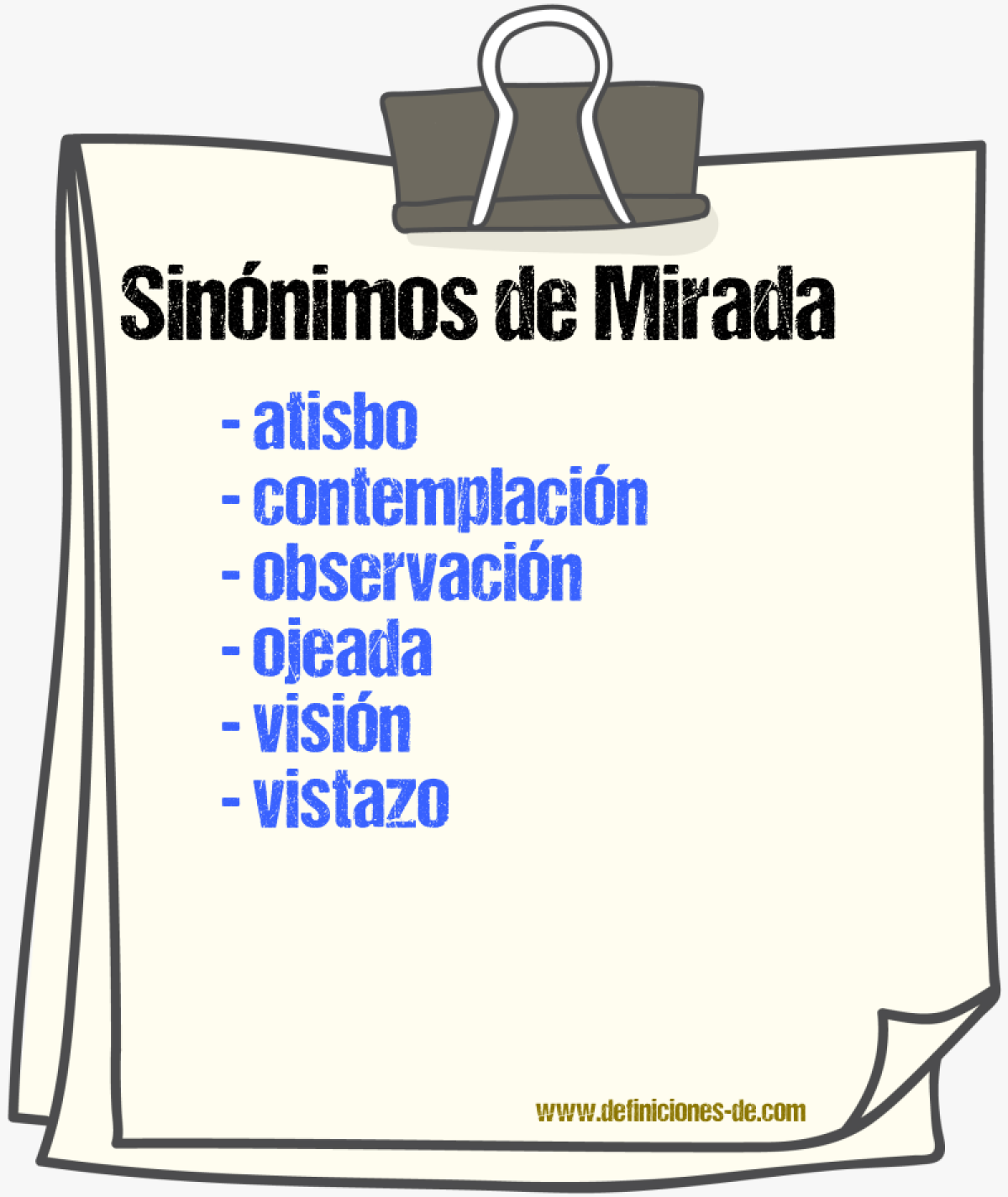 Sinnimos de mirada