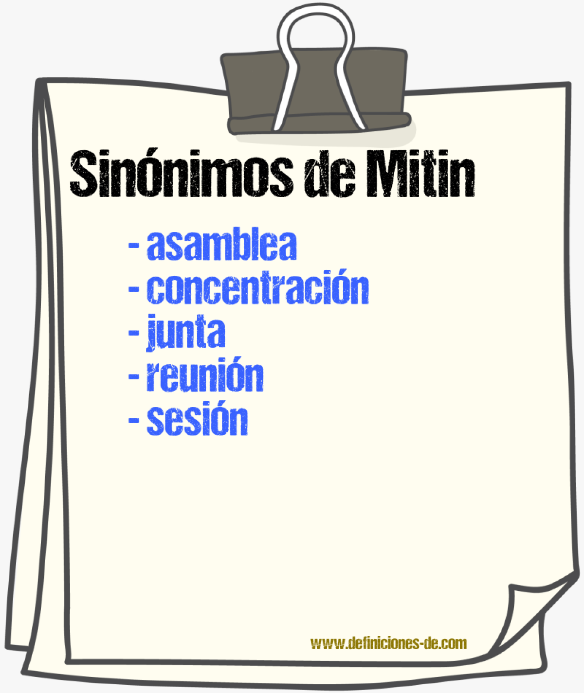 Sinnimos de mitin