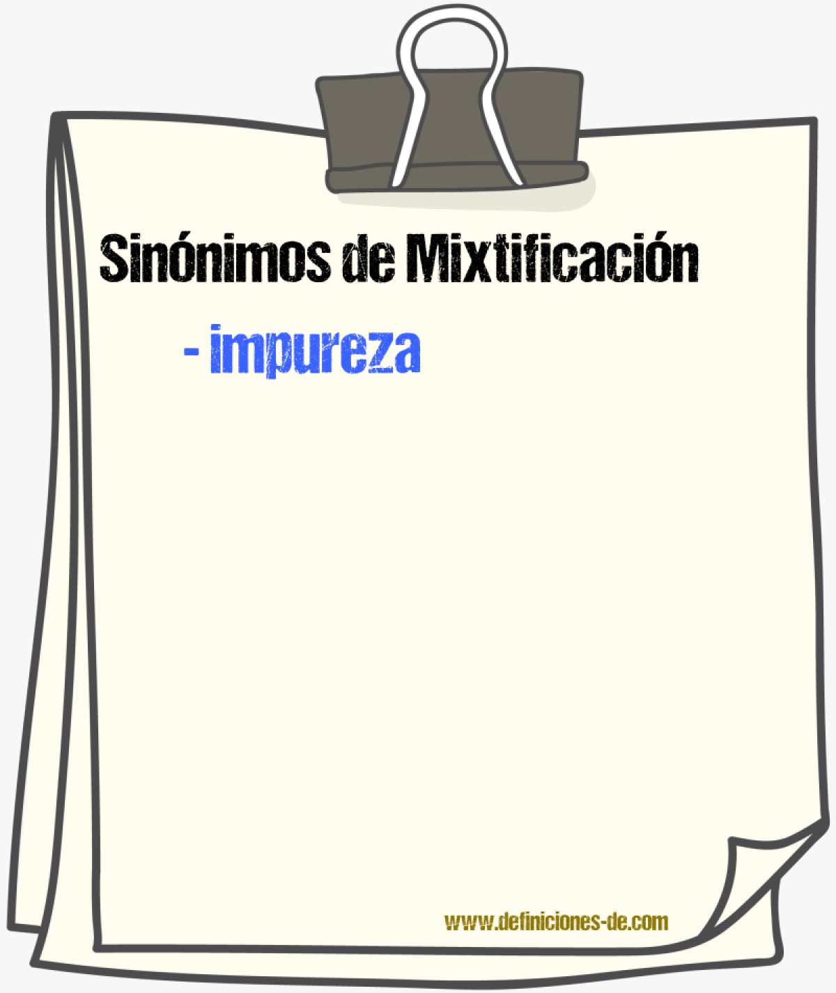 Sinnimos de mixtificacin