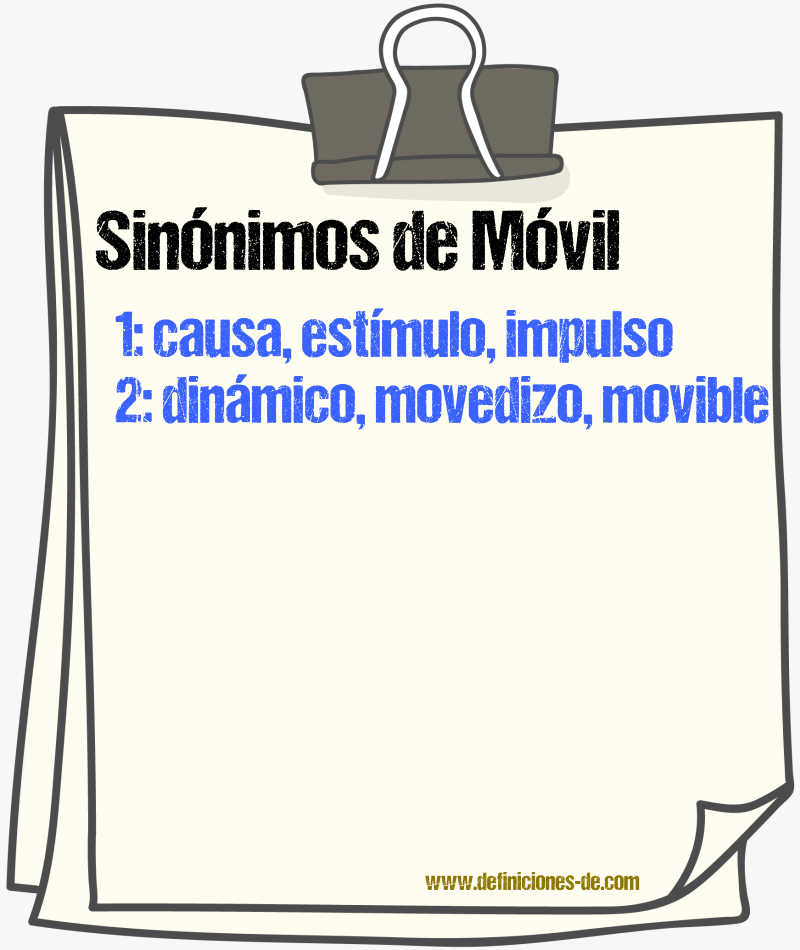 Sinnimos de mvil