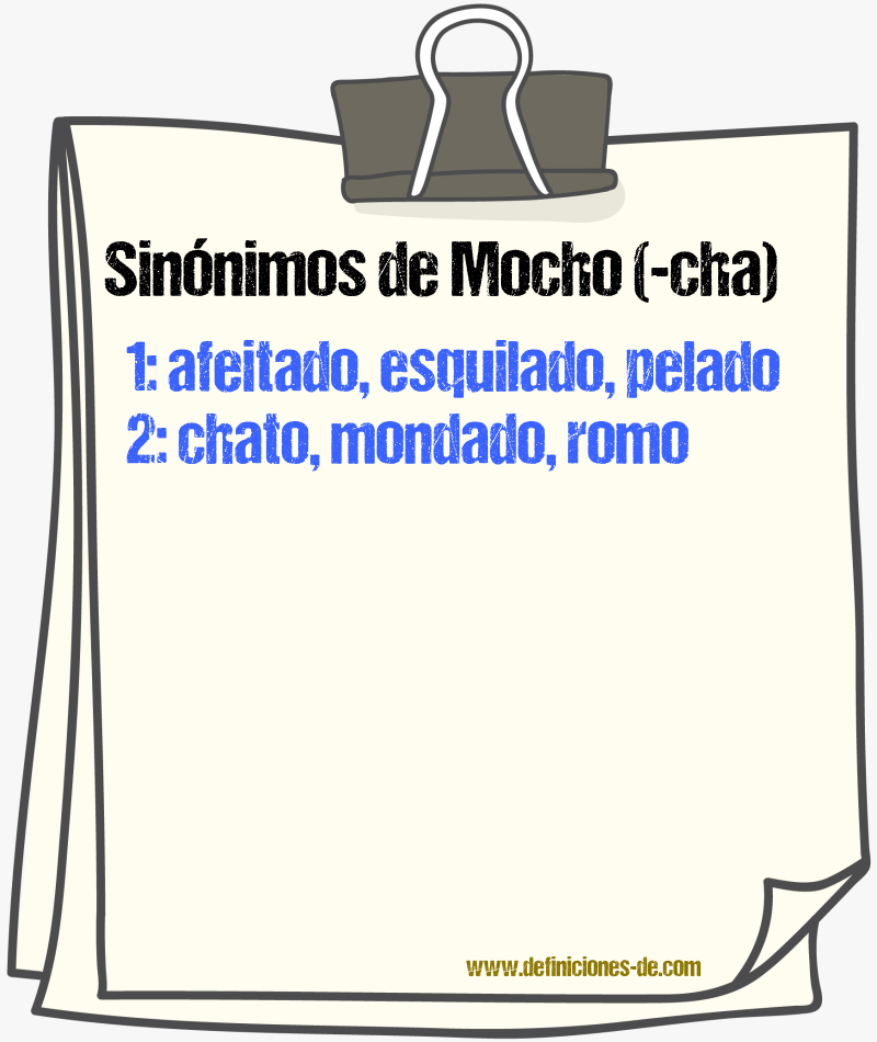 Sinnimos de mocho