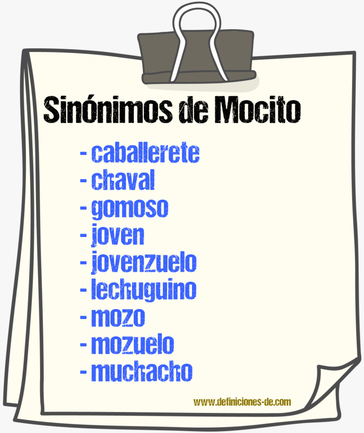 Sinnimos de mocito