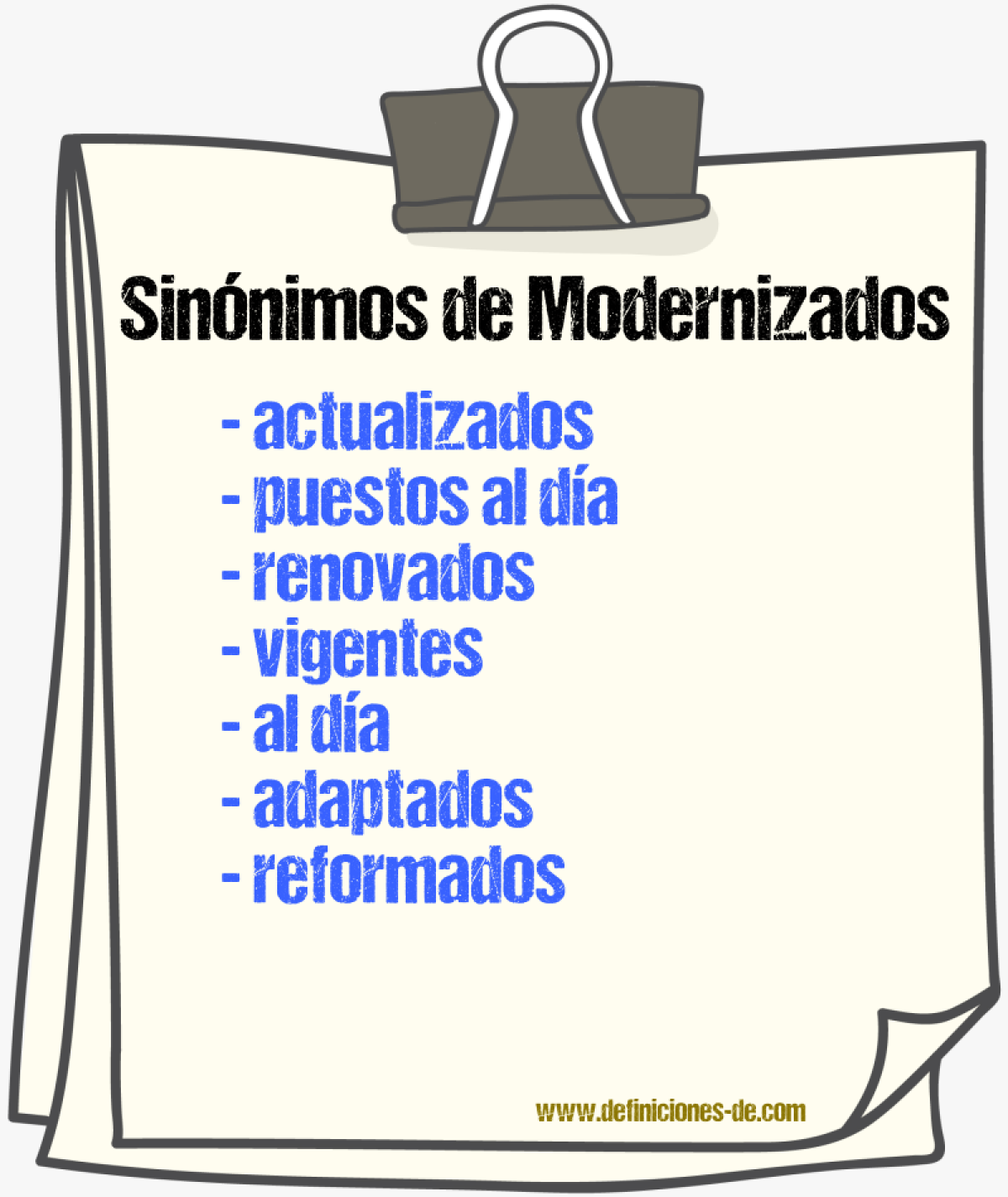 Sinónimos de modernizados