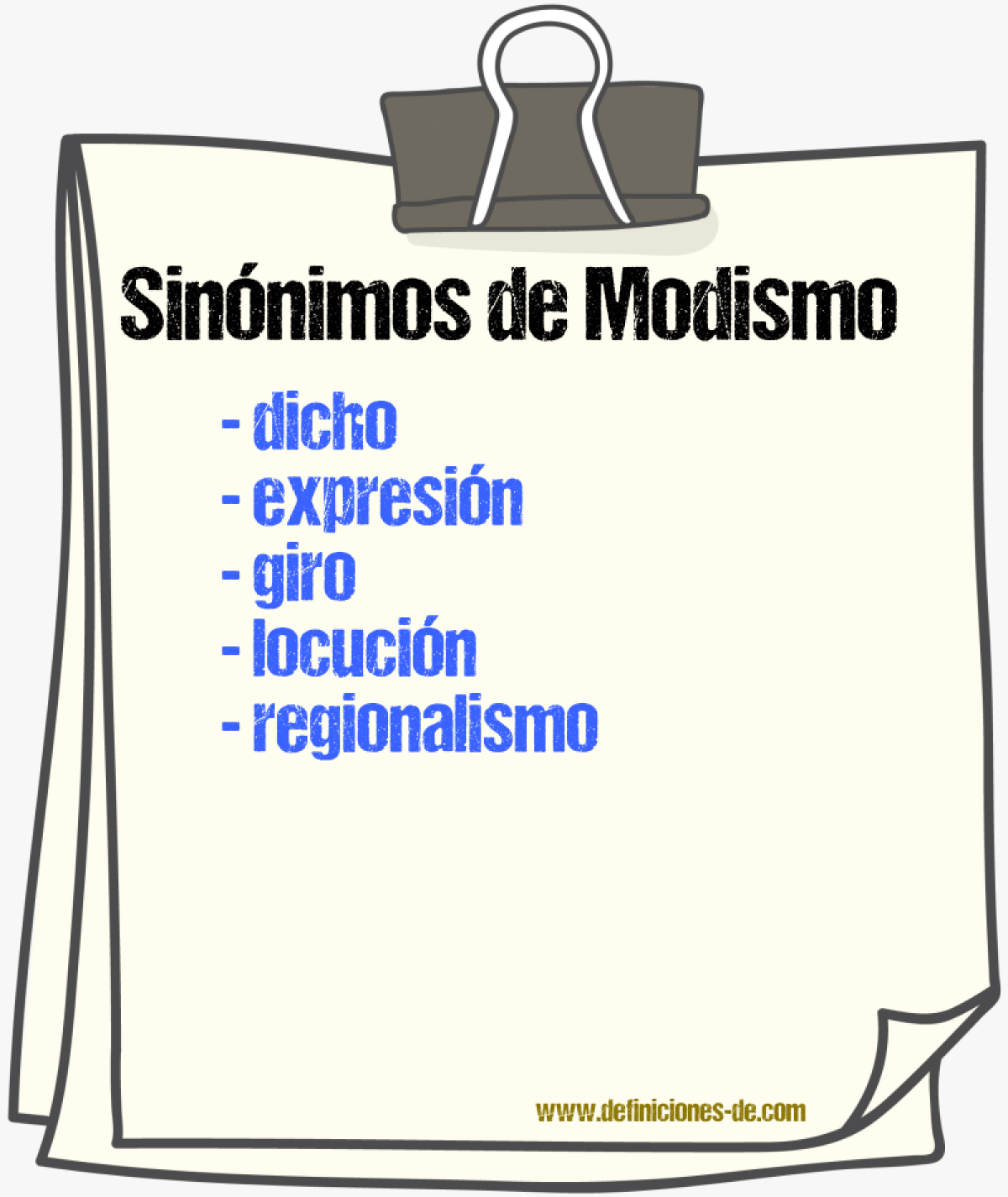 Sinnimos de modismo